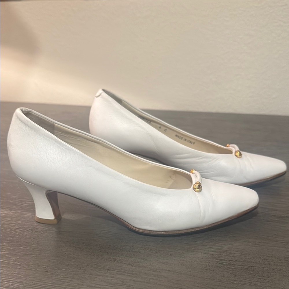 Elegant White Bally Juniper Heels